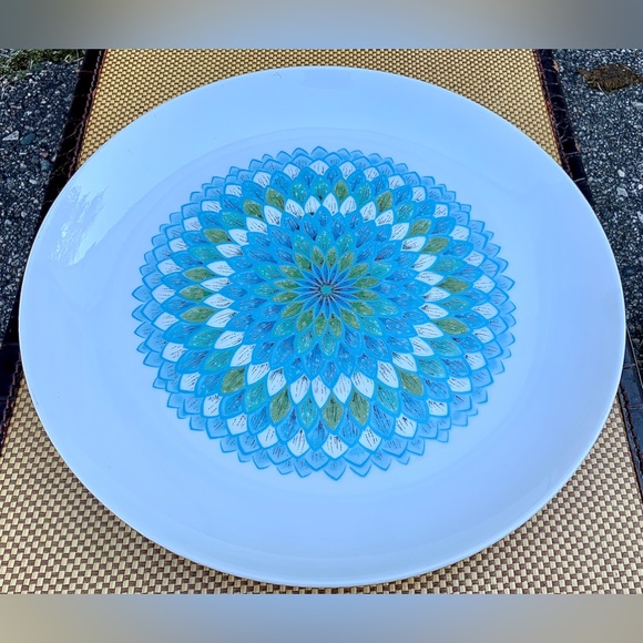 Vintage Mid Century Modern Noritake Younger Image BAHAMA 12” Chop Plate - Picture 12 of 16